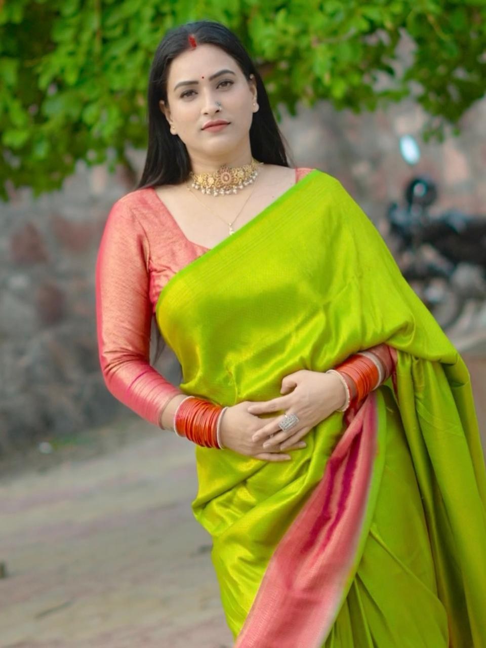 Lime Kanjeevaram